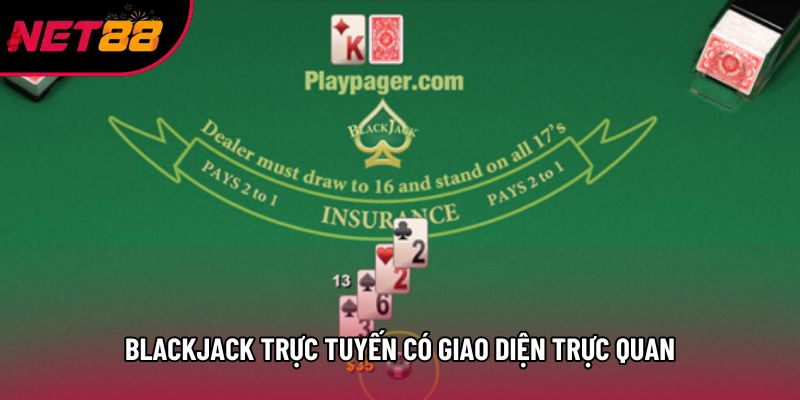 Blackjack trực tuyến có giao diện trực quan