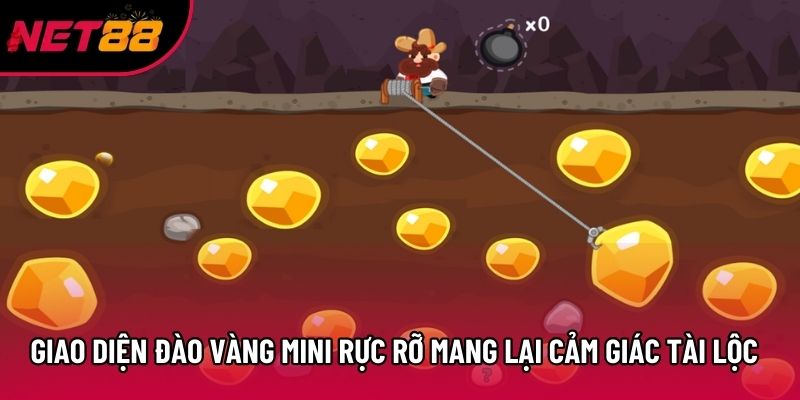 Giao diện Đào Vàng Mini rực rỡ mang lại cảm giác tài lộc